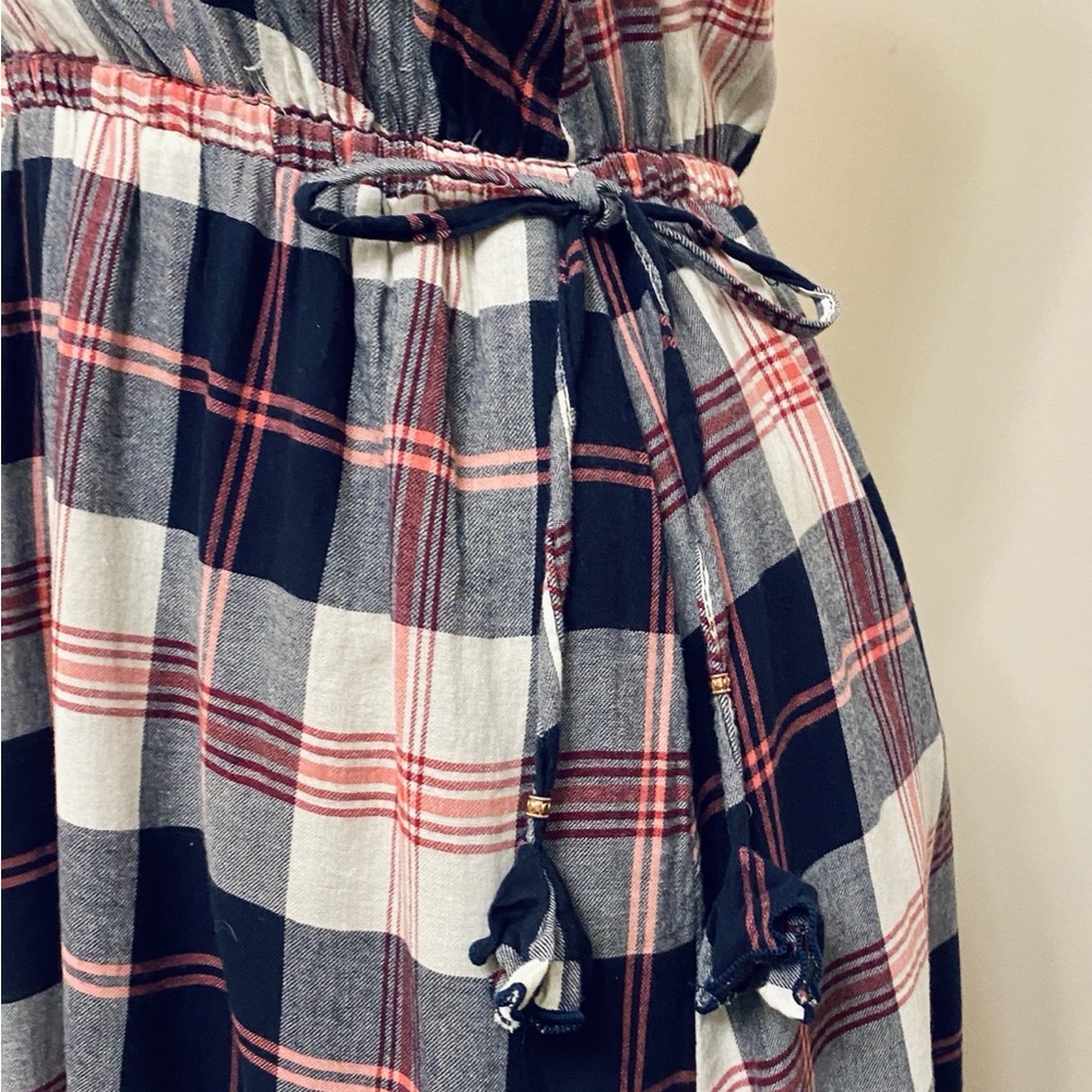 Isabella Sinclair Dickens Blue Red Plaid SZ S Modern Cowgirl Western Chic Dress - Picture 4 of 14